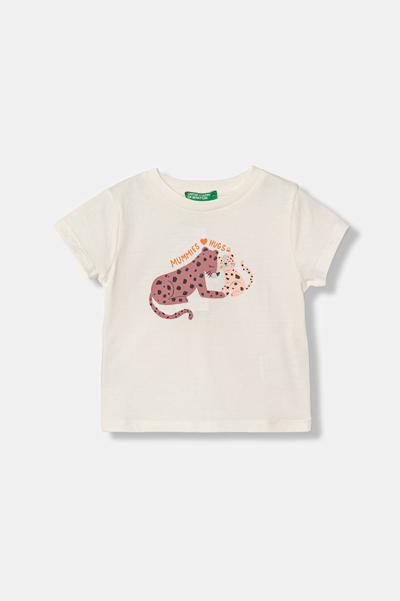 United Colors of Benetton majica za djecu od pamuka bež 3I1XG10N5.P.seasonal