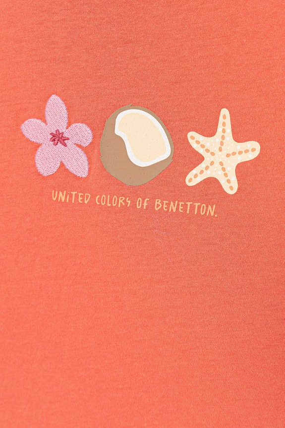 Djevojčice United Colors of Benetton majica za djecu od pamuka 3I1XG10N1.P.seasonal narančasta