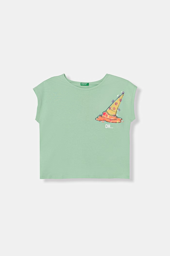 United Colors of Benetton majica za djecu od pamuka zelena 3I1XC10U0.G.seasonal