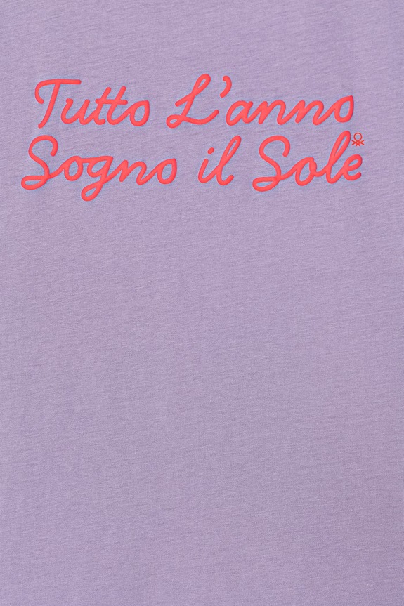 Κοριτσίστικα United Colors of Benetton t-shirt παιδικό βαμβακερό 3I1XC10TX.G.seasonal μωβ