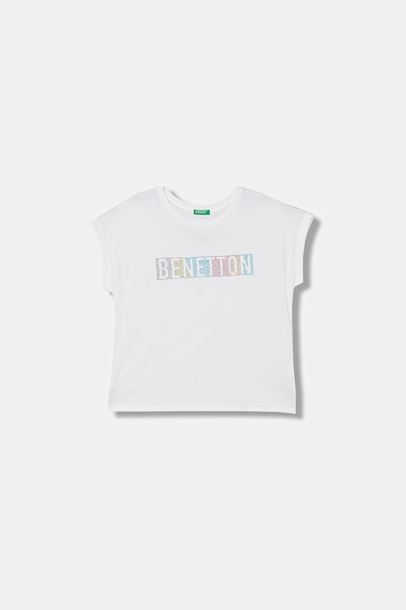 United Colors of Benetton T-shirt παιδικό βαμβακερό λευκό 3I1XC10TT.G.seasonal