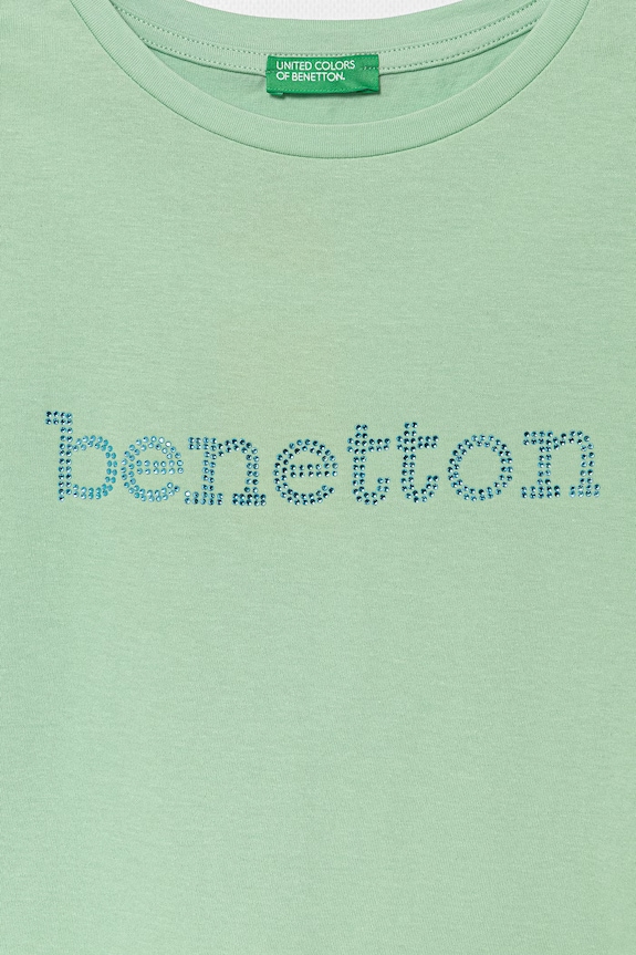 Девочка United Colors of Benetton футболка для детей из хлопка 3I1XC10TT.G.seasonal зелёный