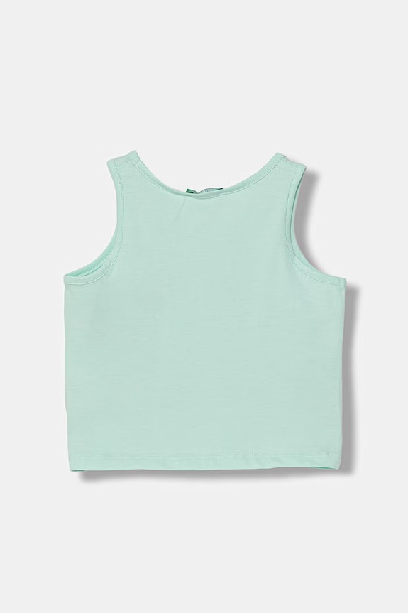 United Colors of Benetton top otroški bombažen 3I1XGH016.P.seasonal turkizna SS26