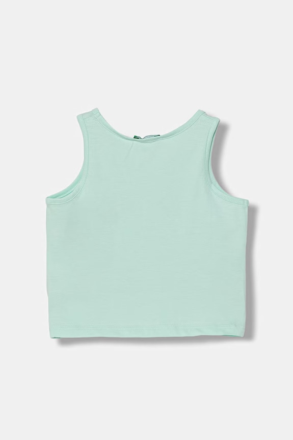 United Colors of Benetton top otroški bombažen 3I1XGH016.P.seasonal turkizna SS26