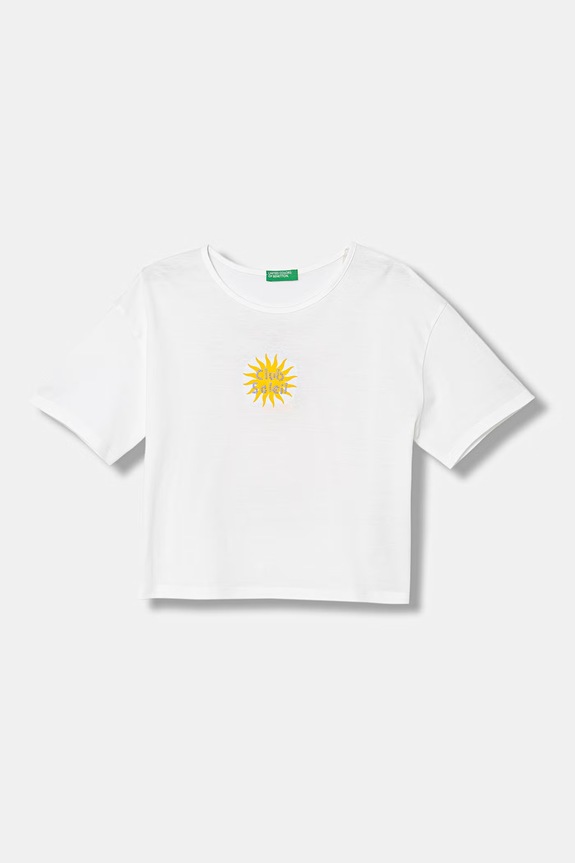 United Colors of Benetton tričko dětské bavlněné bílá 35RYC10TM.G.seasonal