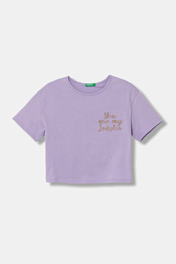 United Colors of Benetton tričko dětské bavlněné fialová 35RYC10TM.G.seasonal