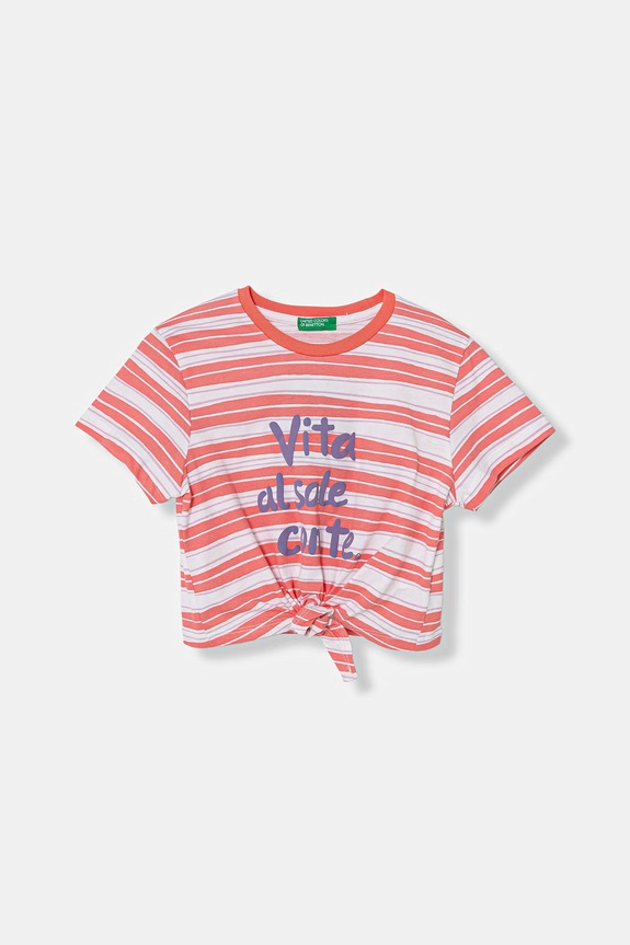 United Colors of Benetton majica za djecu od pamuka roza 3P0UG10N7.P.seasonal