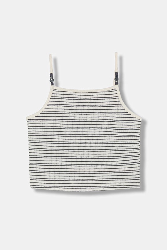 United Colors of Benetton crop top παιδικό με βαμβάκι μπεζ 38DBCH027.G.seasonal
