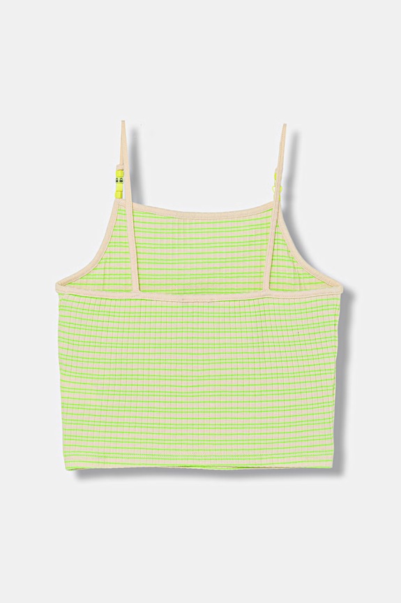 United Colors of Benetton crop top παιδικό με βαμβάκι 38DBCH027.G.seasonal κίτρινο SS26