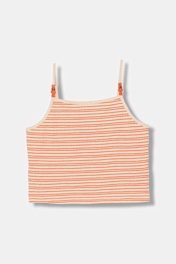 United Colors of Benetton crop top dětské s bavlnou oranžová 38DBCH027.G.seasonal