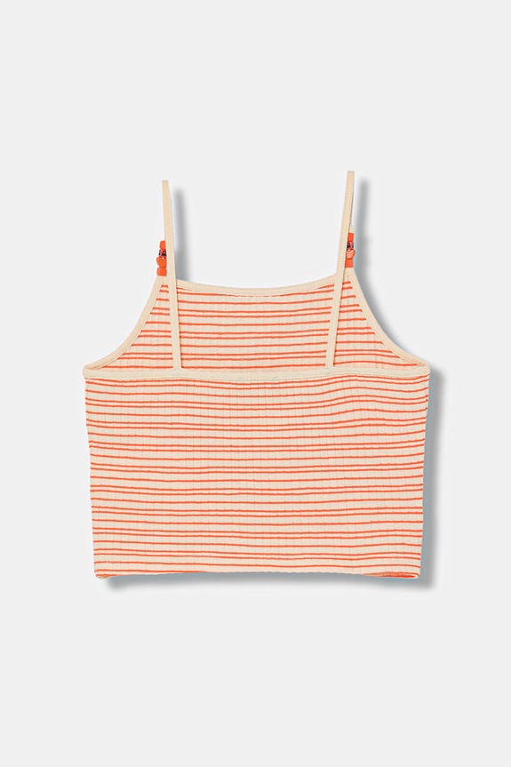 United Colors of Benetton crop top dětské s bavlnou 38DBCH027.G.seasonal oranžová SS26