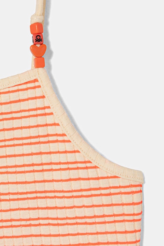 DÍVKA United Colors of Benetton crop top dětské s bavlnou 38DBCH027.G.seasonal oranžová