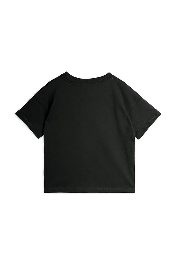 Αγορίστικα Παιδικό βαμβακερό μπλουζάκι Mini Rodini Panther 11000340 μαύρο