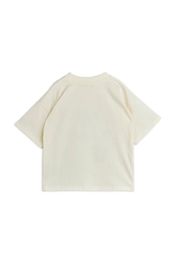 Παιδικό βαμβακερό μπλουζάκι Mini Rodini Doggie 26120112 λευκό SS26