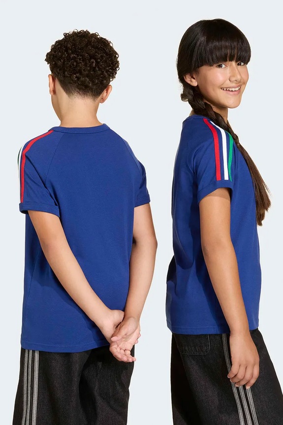 Chlapec Detské bavlnené tričko adidas Originals KC9515 modrá