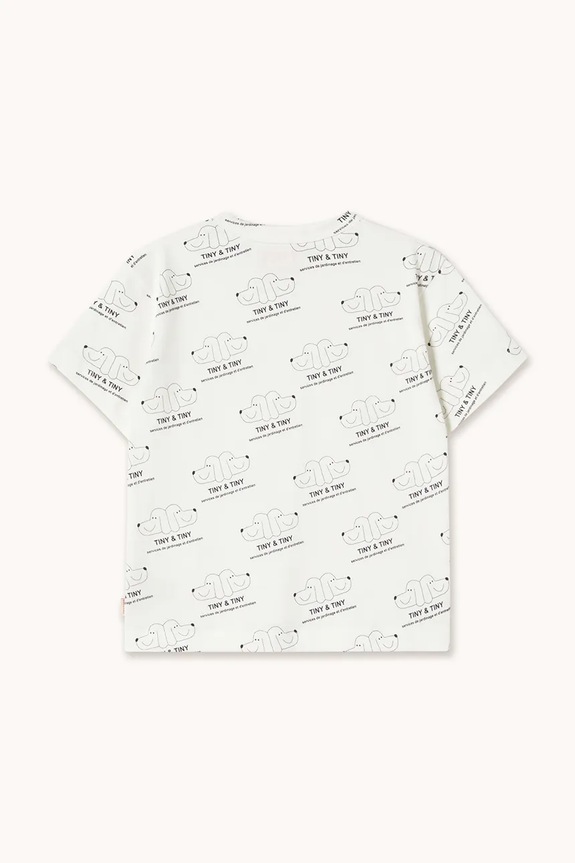 BIMBA Tinycottons t-shirt in cotone per bambini TINY & TINY KNITTED TEE SS26.008 bianco