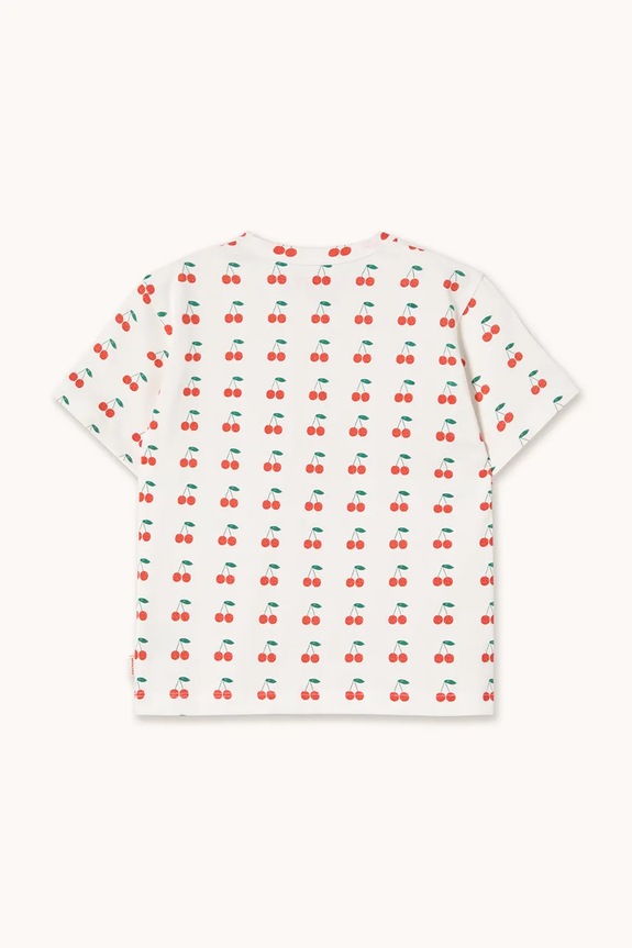 BIMBA Tinycottons t-shirt in cotone per bambini CHERRIES KNITTED TEE SS26.018 bianco