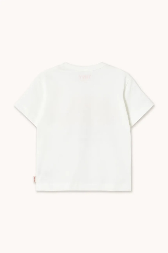 BIMBA Tinycottons t-shirt in cotone per bambini TINY HAT GRAPHIC TEE SS26.036 bianco