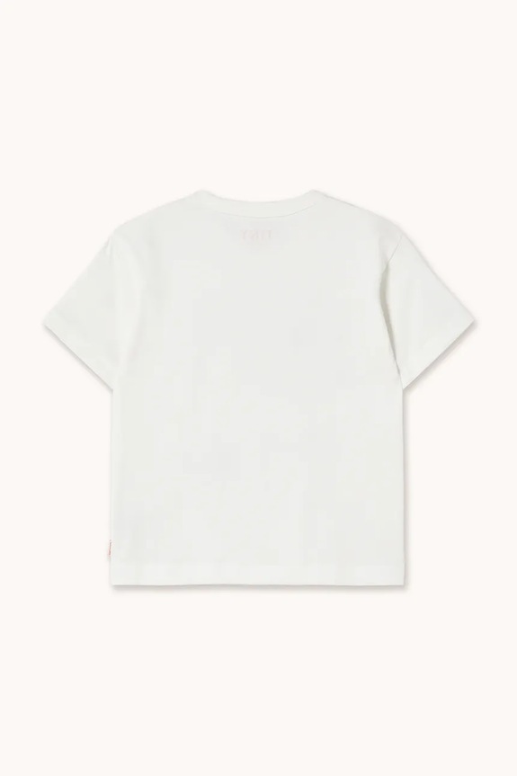 Tinycottons tricou de bumbac pentru copii POODLE GRAPHIC TEE SS26.038 alb SS26