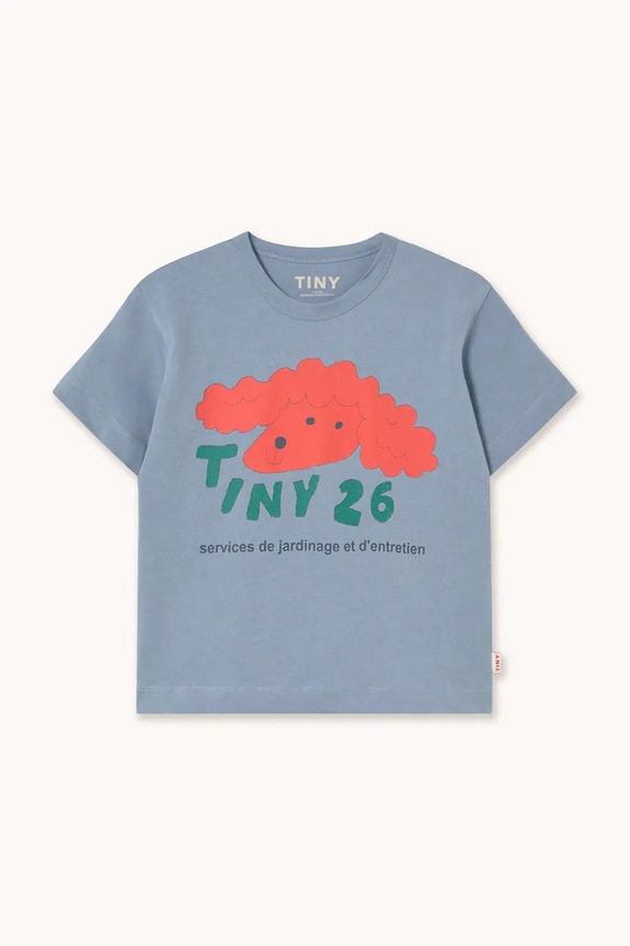 Tinycottons t-shirt in cotone per bambini RED DOG GRAPHIC TEE SS26.040 blu SS26