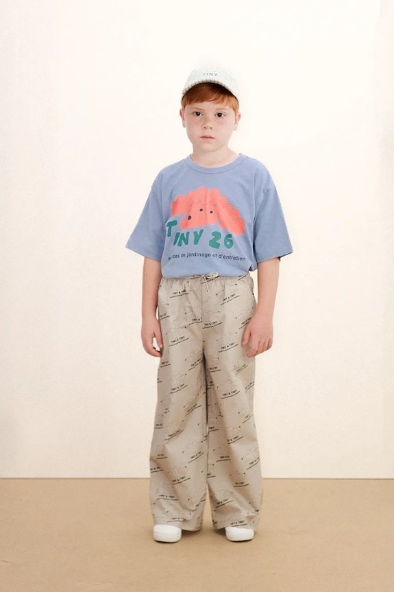 Tinycottons t-shirt in cotone per bambini RED DOG GRAPHIC TEE SS26.040 blu