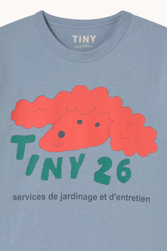 Tinycottons t-shirt in cotone per bambini RED DOG GRAPHIC TEE blu SS26.040