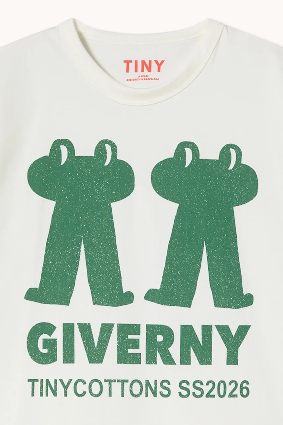 Tinycottons t-shirt in cotone per bambini FROG & FROG GRAPHIC TEE bianco SS26.043