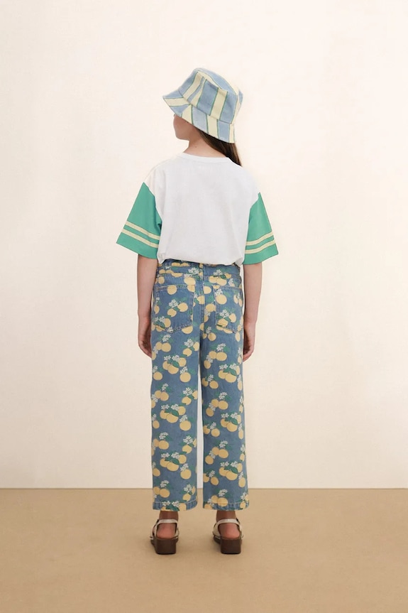 Tinycottons tricou de bumbac pentru copii STRIPES LOGO TEE SS26.061