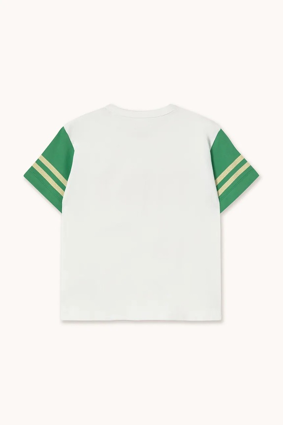 Băieți Tinycottons tricou de bumbac pentru copii STRIPES LOGO TEE SS26.061 alb