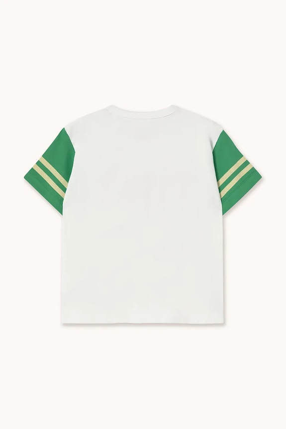 Băieți Tinycottons tricou de bumbac pentru copii STRIPES LOGO TEE SS26.061 alb
