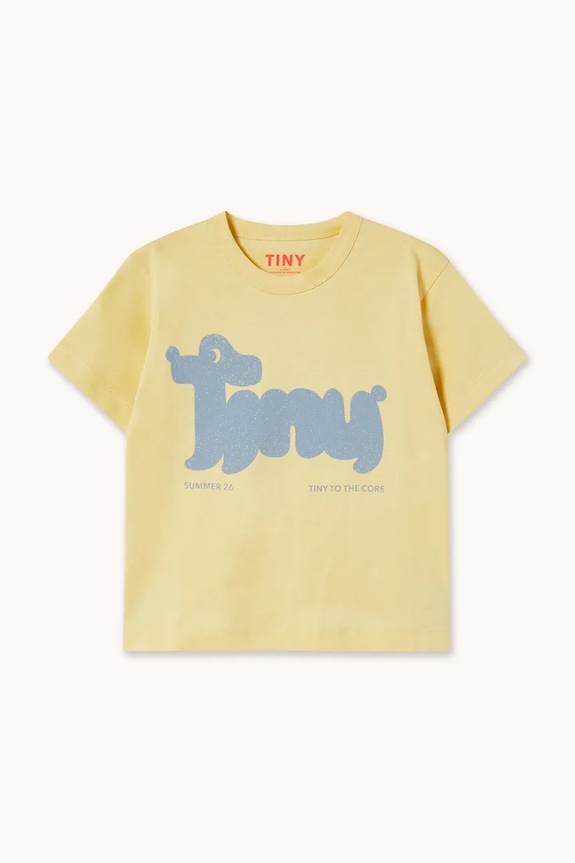 Tinycottons t-shirt in cotone per bambini TINY DOG GRAPHIC TEE SS26.062 giallo SS26