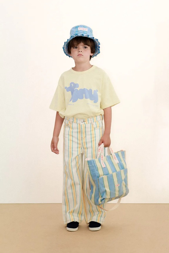 Tinycottons t-shirt in cotone per bambini TINY DOG GRAPHIC TEE SS26.062 giallo