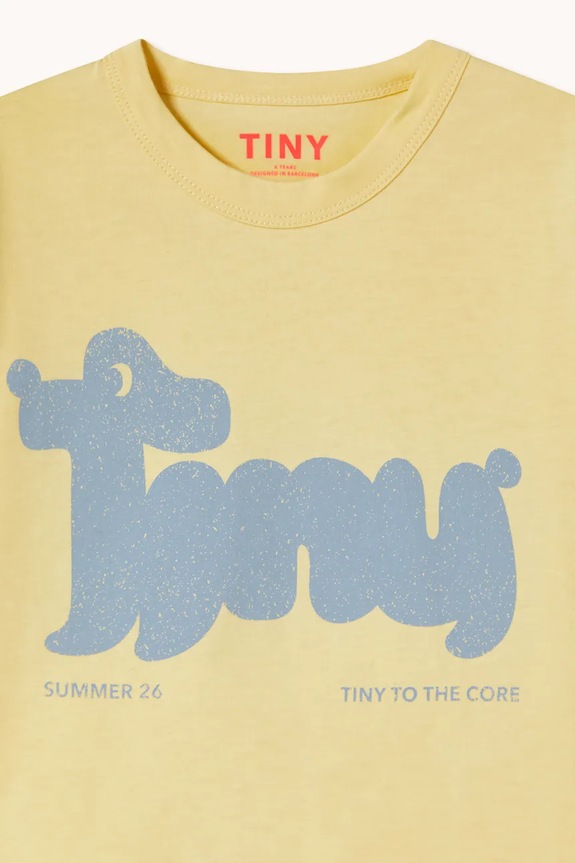 Tinycottons t-shirt in cotone per bambini TINY DOG GRAPHIC TEE giallo SS26.062