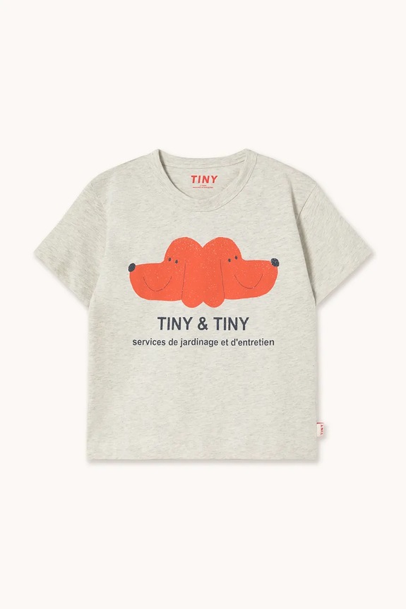 Tinycottons t-shirt in cotone per bambini TINY&TINY GRAPHIC TEE SS26.063 bianco SS26