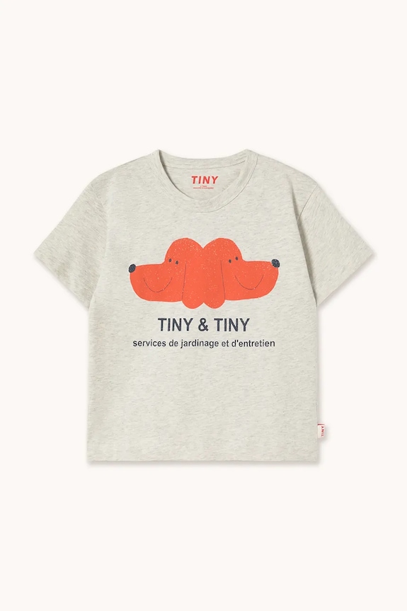 Tinycottons t-shirt in cotone per bambini TINY&TINY GRAPHIC TEE SS26.063 bianco SS26