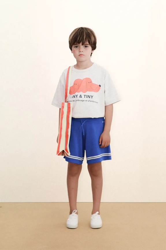 Tinycottons t-shirt in cotone per bambini TINY&TINY GRAPHIC TEE SS26.063 bianco