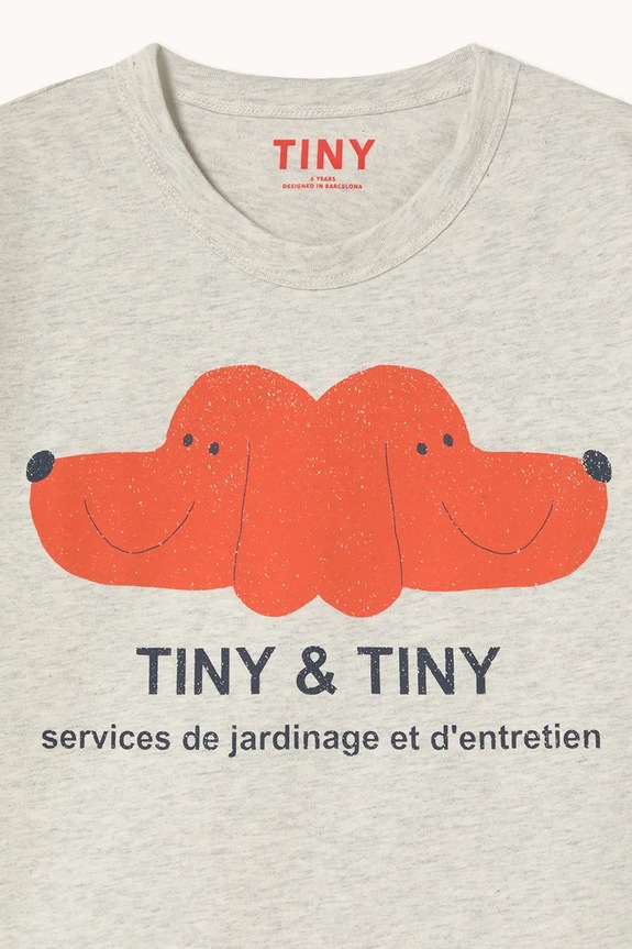 Tinycottons t-shirt in cotone per bambini TINY&TINY GRAPHIC TEE bianco SS26.063