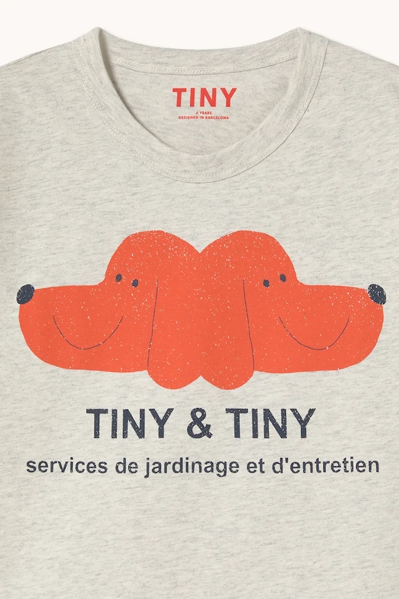 Tinycottons t-shirt in cotone per bambini TINY&TINY GRAPHIC TEE bianco SS26.063