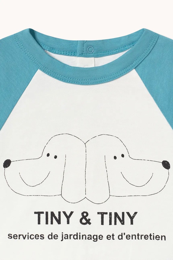 BIMBA Tinycottons maglietta in cotone neonati TINY&TINY GRAPHIC BABY TEE SS26.066 bianco