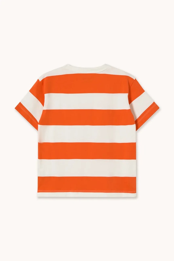 Tinycottons tricou de bumbac pentru copii STRIPES KNIT TEE SS26.077 portocaliu SS26