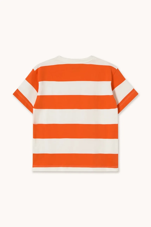Tinycottons tricou de bumbac pentru copii STRIPES KNIT TEE SS26.077 portocaliu SS26