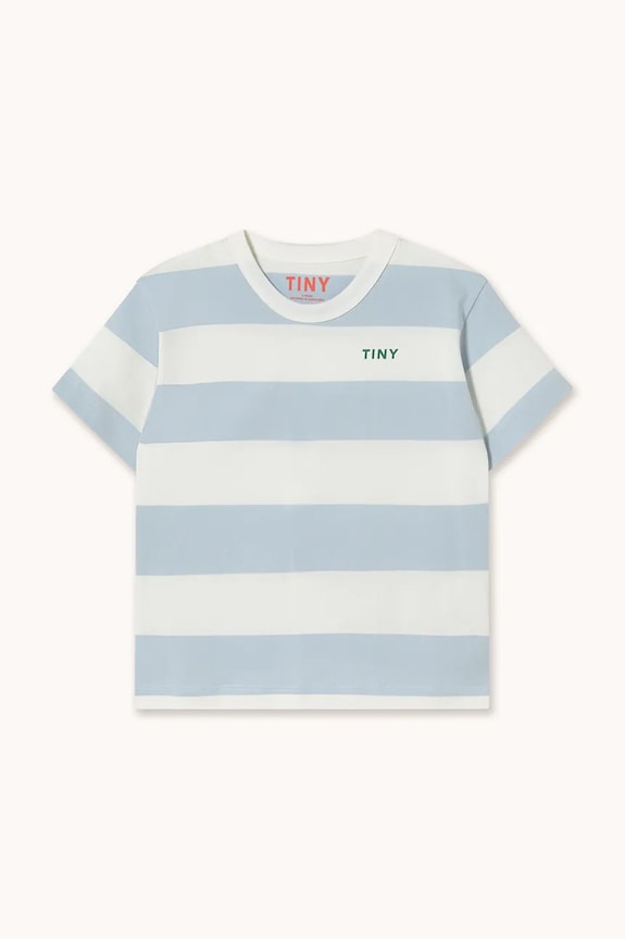 Tinycottons tricou de bumbac pentru copii STRIPES KNIT TEE SS26.077 albastru SS26