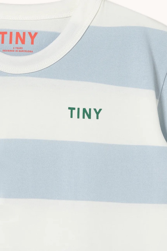Tinycottons tricou de bumbac pentru copii STRIPES KNIT TEE albastru SS26.077
