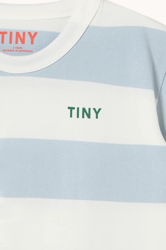 Tinycottons tricou de bumbac pentru copii STRIPES KNIT TEE albastru SS26.077