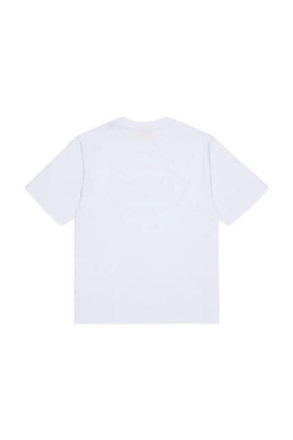 Diesel gyerek pamut póló TCIRCLE OVER T-SHIRT J02582.0GRAI fehér SS26