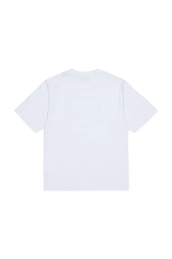 Diesel gyerek pamut póló TCIRCLE OVER T-SHIRT J02582.0GRAI fehér SS26