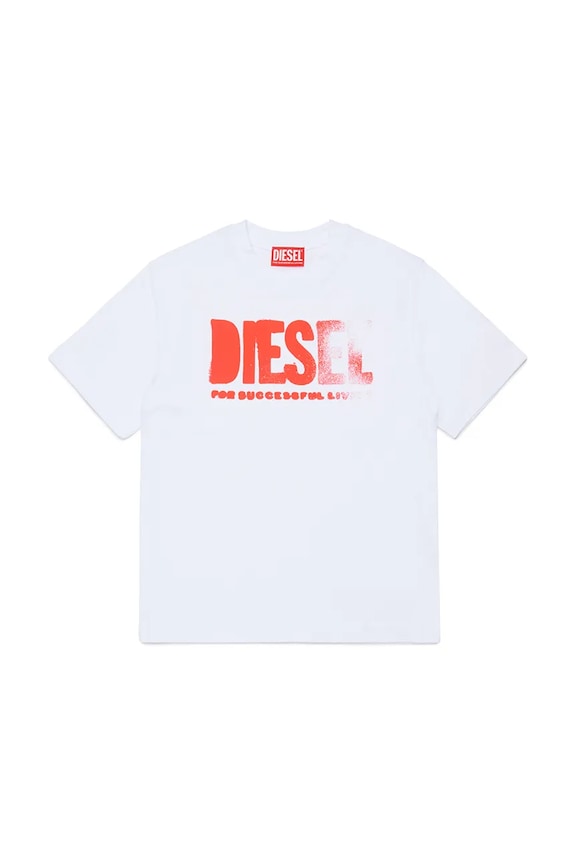 Diesel gyerek pamut póló THIDE OVER T-SHIRT pamut fehér J02587.0GRAI