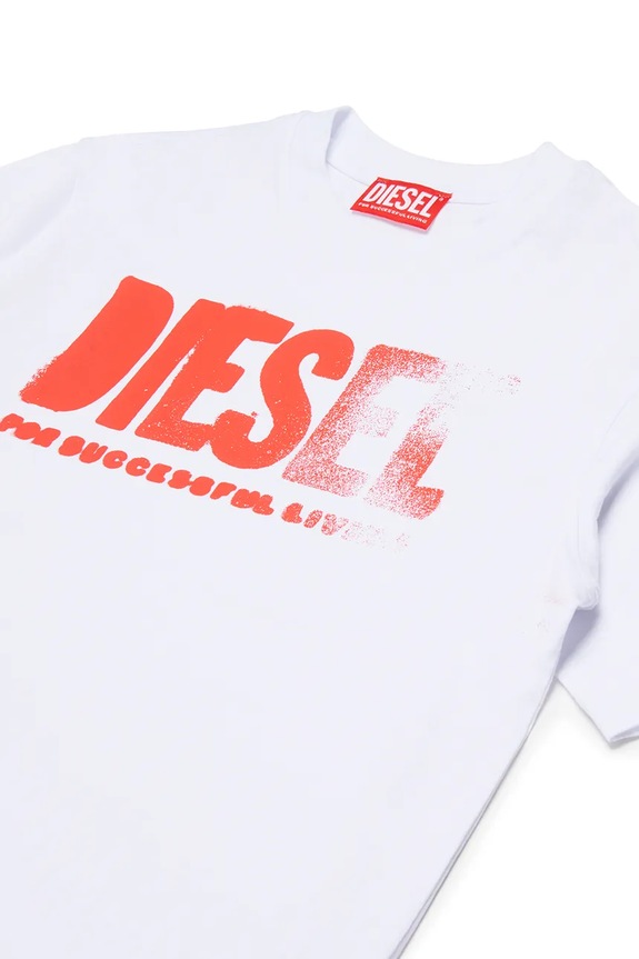 Fiú Diesel gyerek pamut póló THIDE OVER T-SHIRT J02587.0GRAI fehér