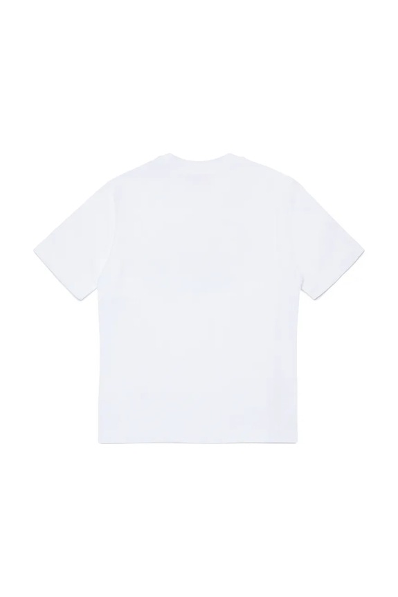 Diesel gyerek pamut póló TVALE OVER T-SHIRT J02601.00YI9 fehér SS26