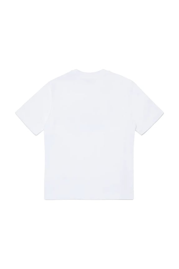 Diesel gyerek pamut póló TVALE OVER T-SHIRT J02601.00YI9 fehér SS26